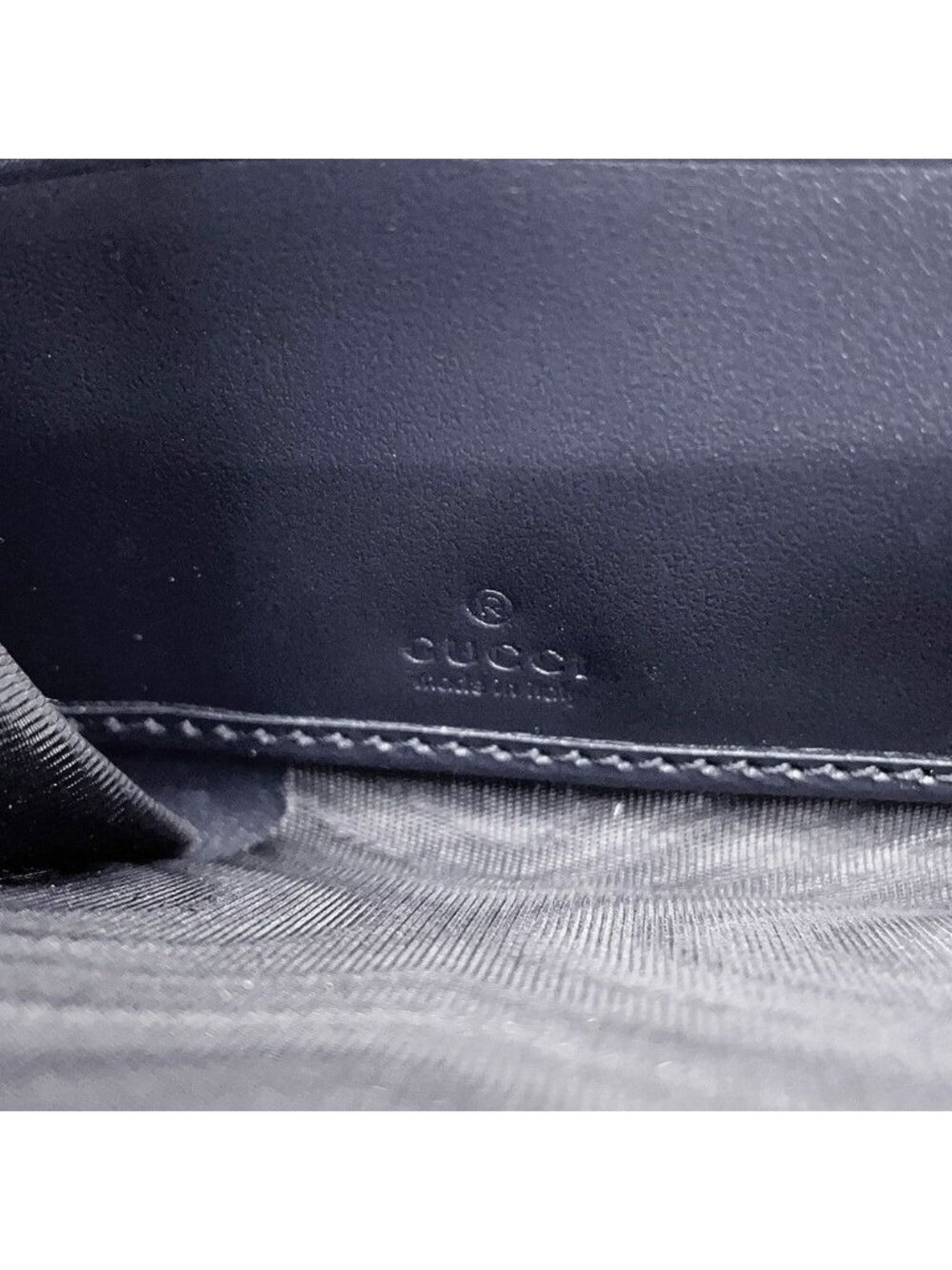 Gucci Wallet Horsebit 1955 Zip Around Canvas Leather Black - Picture 8 of 9